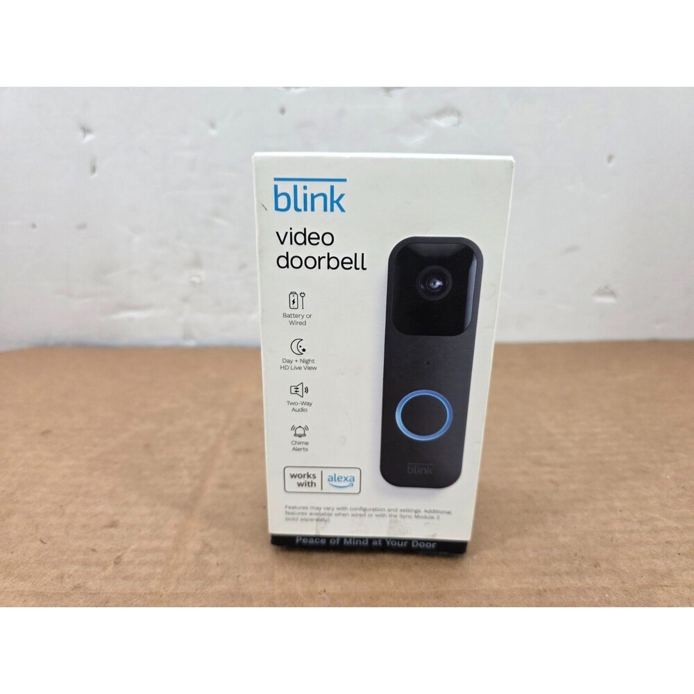 New Sealed Blink Video Doorbell, Battery/ Wired, Smart Wi-Fi HD Day/Night, Alexa